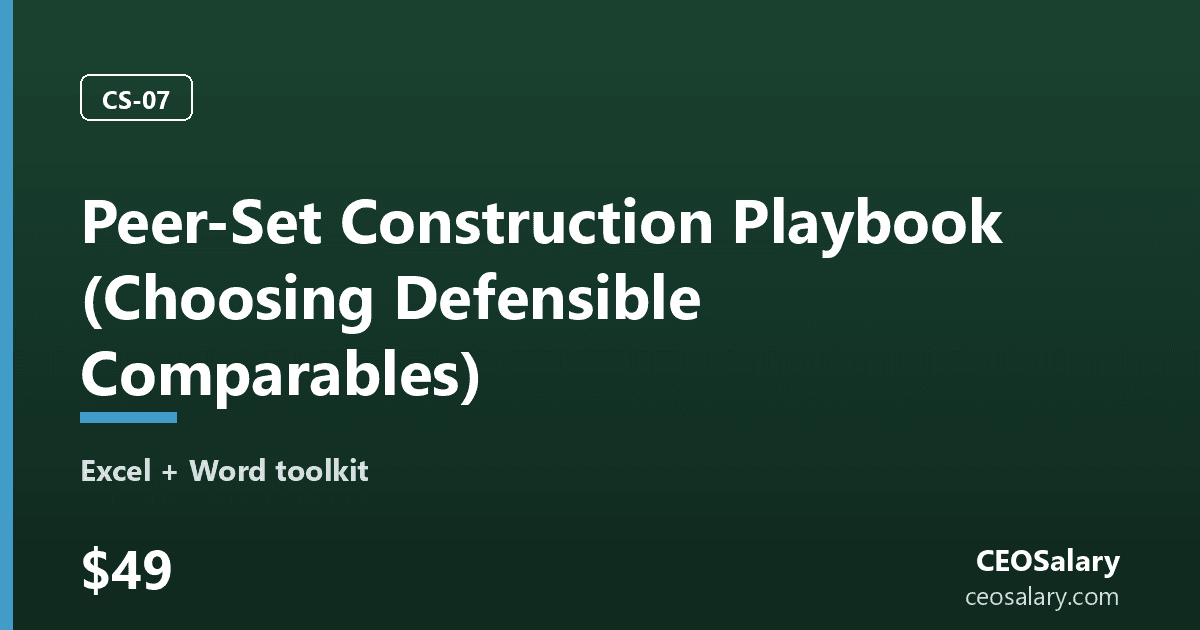 Peer-Set Construction Playbook (Choosing Defensible Comparables) preview