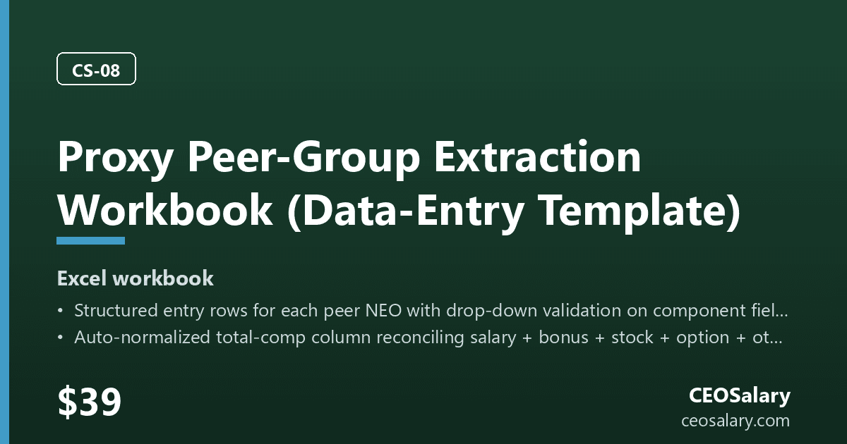 Proxy Peer-Group Extraction Workbook (Data-Entry Template) preview