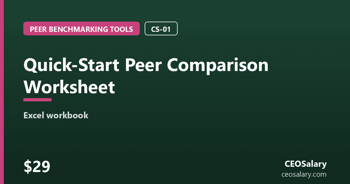 Quick-Start Peer Comparison Worksheet preview