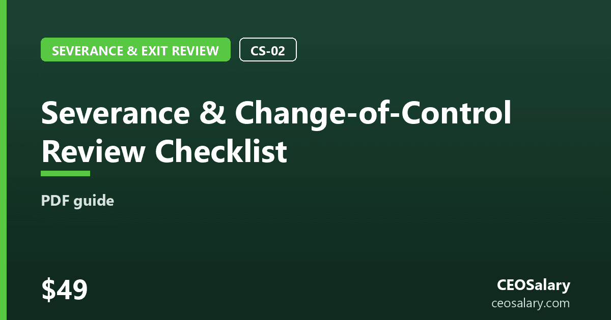 Severance & Change-of-Control Review Checklist preview